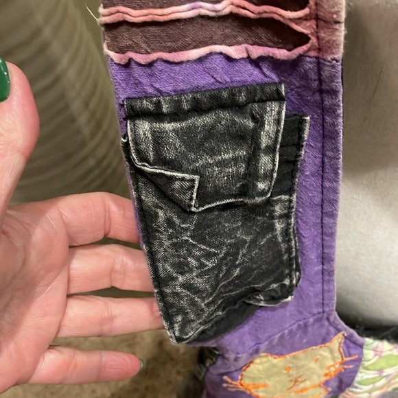 Hobo Bohemian Cat Tie Dye Patchwork Crossbody Bag - Picture 8 of 13